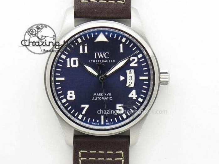 MIROTIME 0224 Soft MARK XVIII IW327001 SS FKF 1:1 Best Edition Black Dial On Black Leather Strap 7119